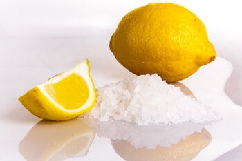 Use salt and lemon juice to remove the rust off a pocket knife.