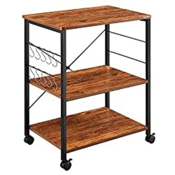 Mr. IRONSTONE Microwave Cart | Open Storage Space