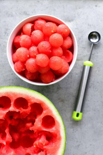 how to cut watermelon balls