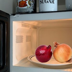 Put the onion in the microwave