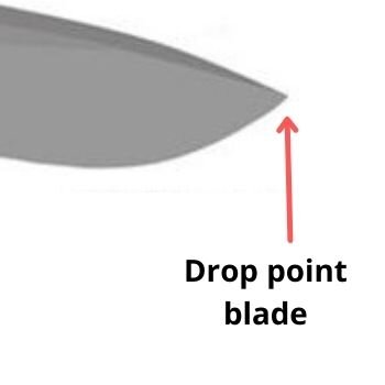 Drop point blade