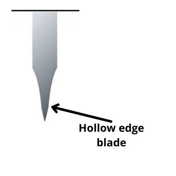 Hollow edge blade