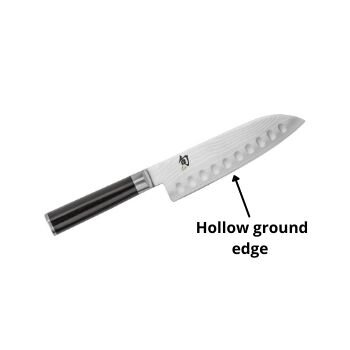 Hollow ground edge grind