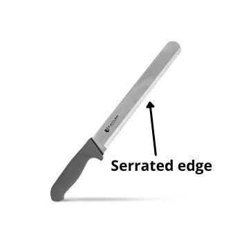 Serrated edge grid