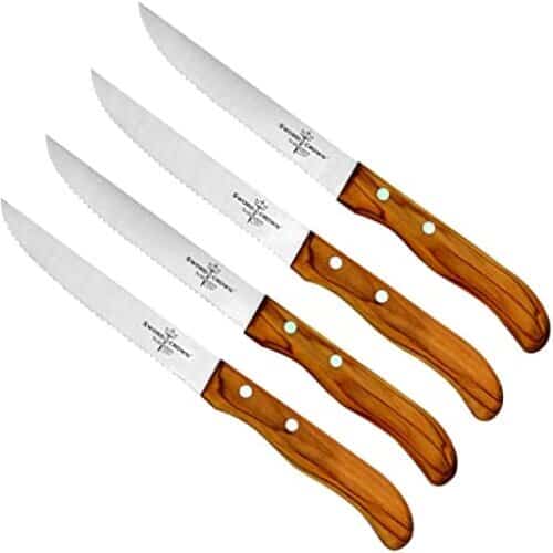 Sword & Crown Professional Stainless Steel Serrated 4 piece Knife Set