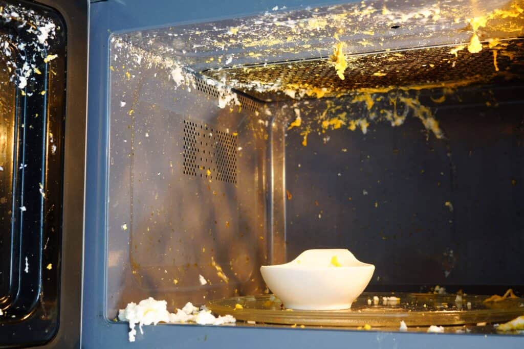 Don't place eggs in the microwave