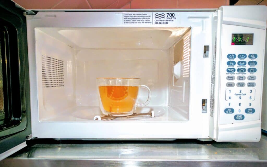 how long microwave water for tea